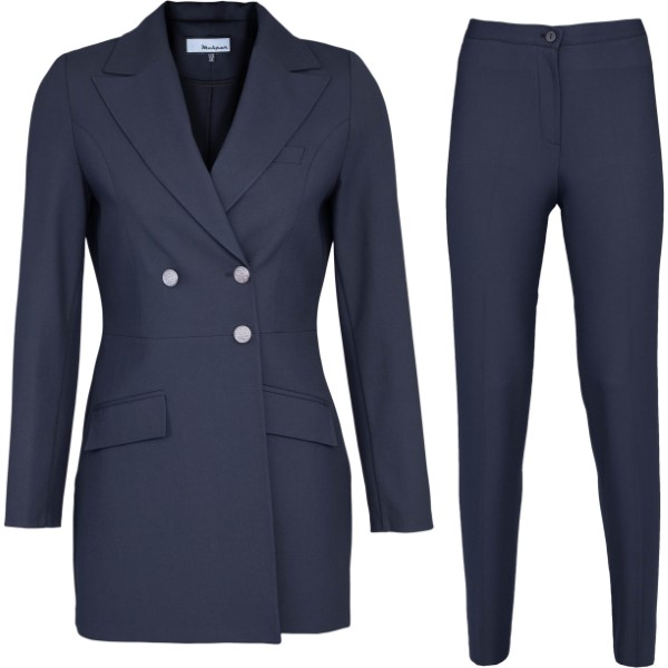 مانتو شلوار سرمه ای اداری