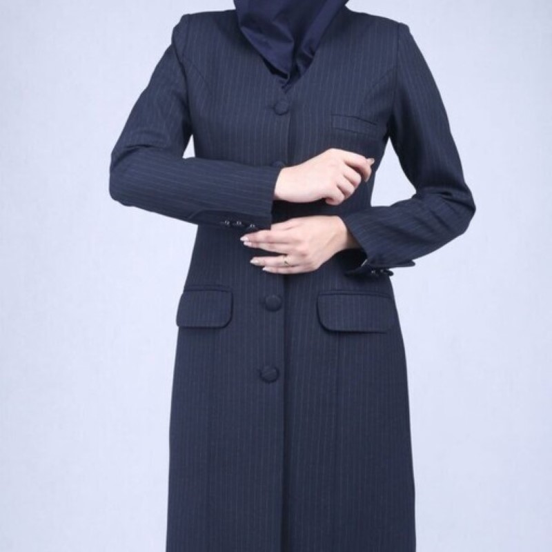 مانتو شلوار سرمه‌ای مجلسی