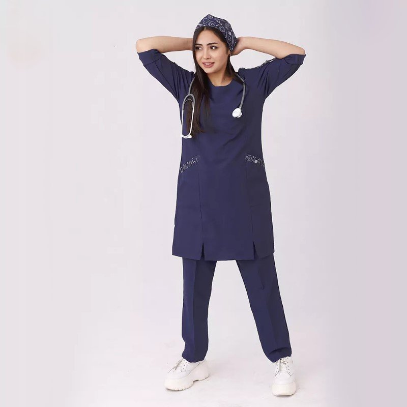 مانتو شلوار سرمه ای پرستاری